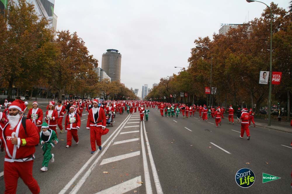 Carrera de Papá Noel, ambiente durante la carrera