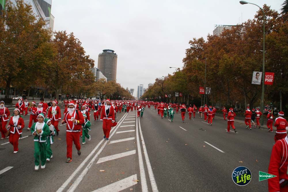 Carrera de Papá Noel, ambiente durante la carrera