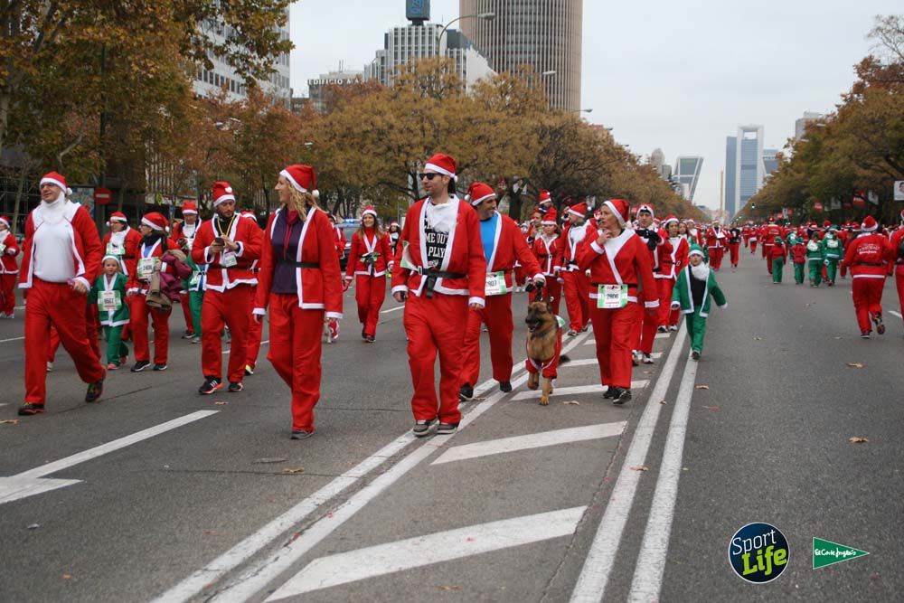 Carrera de Papá Noel, ambiente durante la carrera