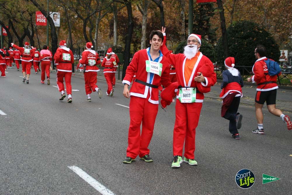 Carrera de Papá Noel, ambiente durante la carrera