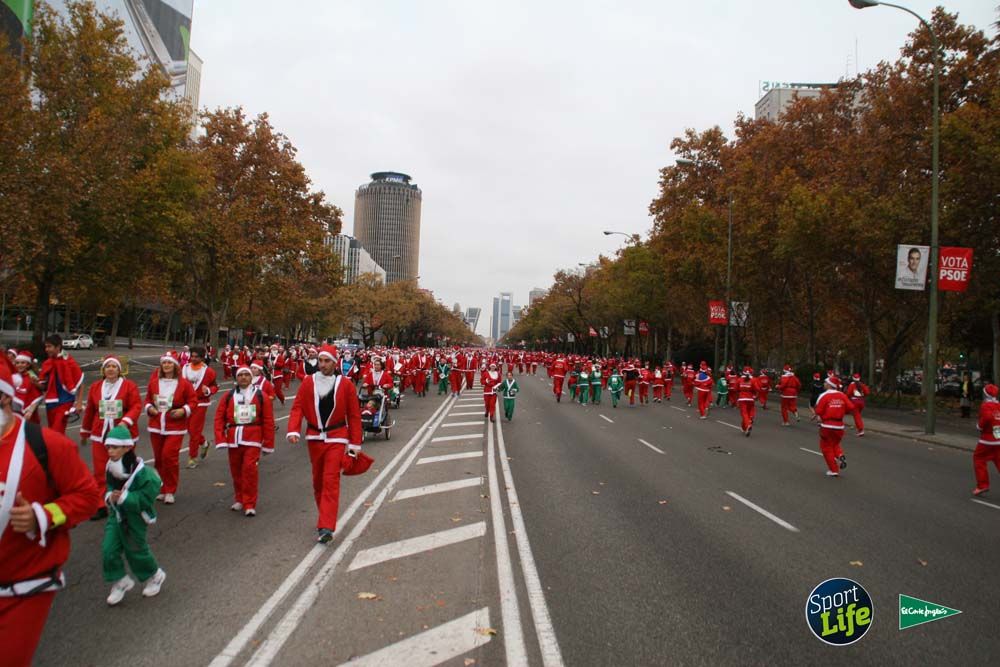 Carrera de Papá Noel, ambiente durante la carrera