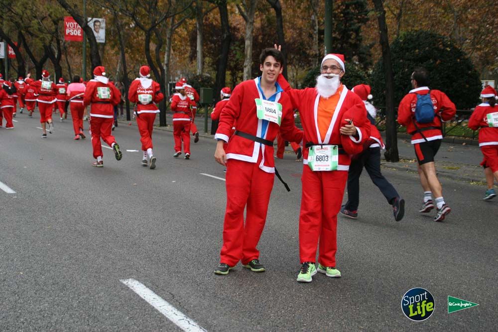 Carrera de Papá Noel, ambiente durante la carrera