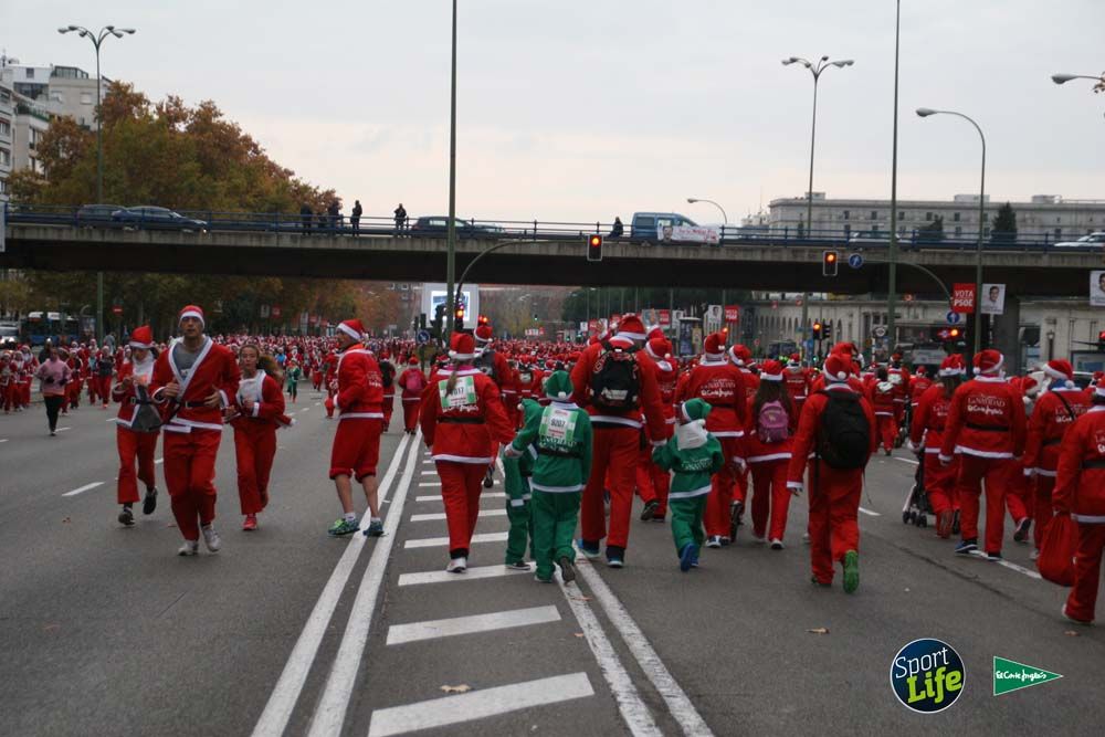 Carrera de Papá Noel, ambiente durante la carrera