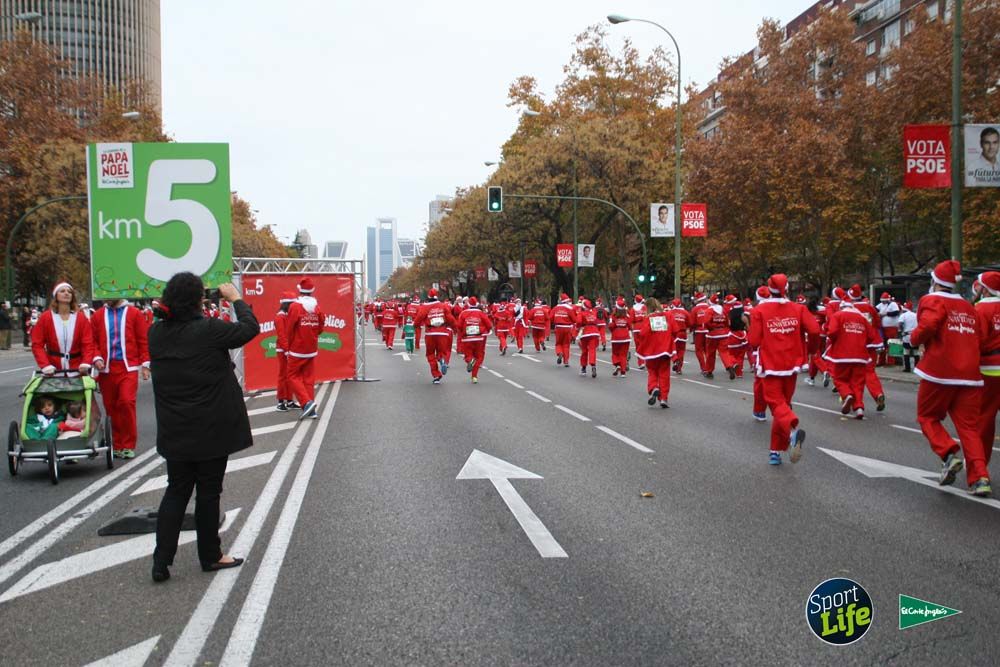 Carrera de Papá Noel, ambiente durante la carrera