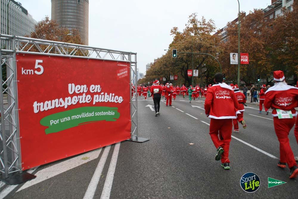 Carrera de Papá Noel, ambiente durante la carrera