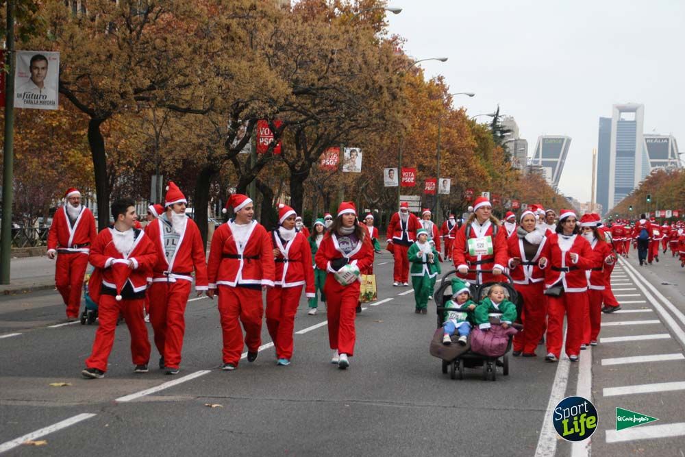 Carrera de Papá Noel, ambiente durante la carrera