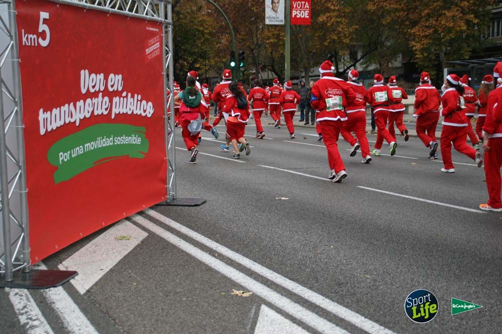 Carrera de Papá Noel, ambiente durante la carrera