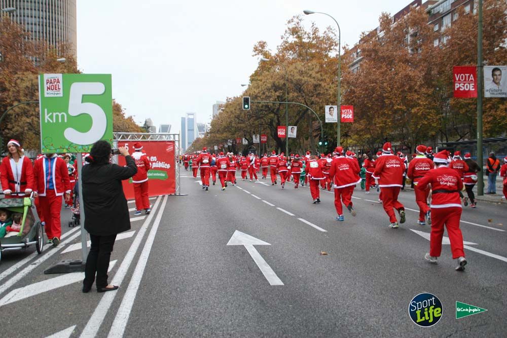 Carrera de Papá Noel, ambiente durante la carrera