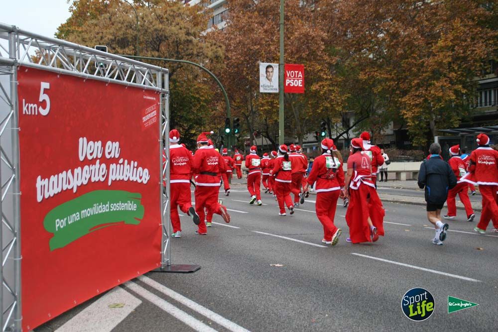 Carrera de Papá Noel, ambiente durante la carrera