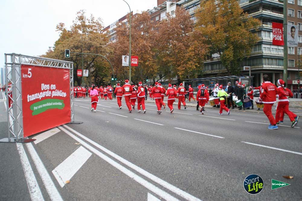 Carrera de Papá Noel, ambiente durante la carrera