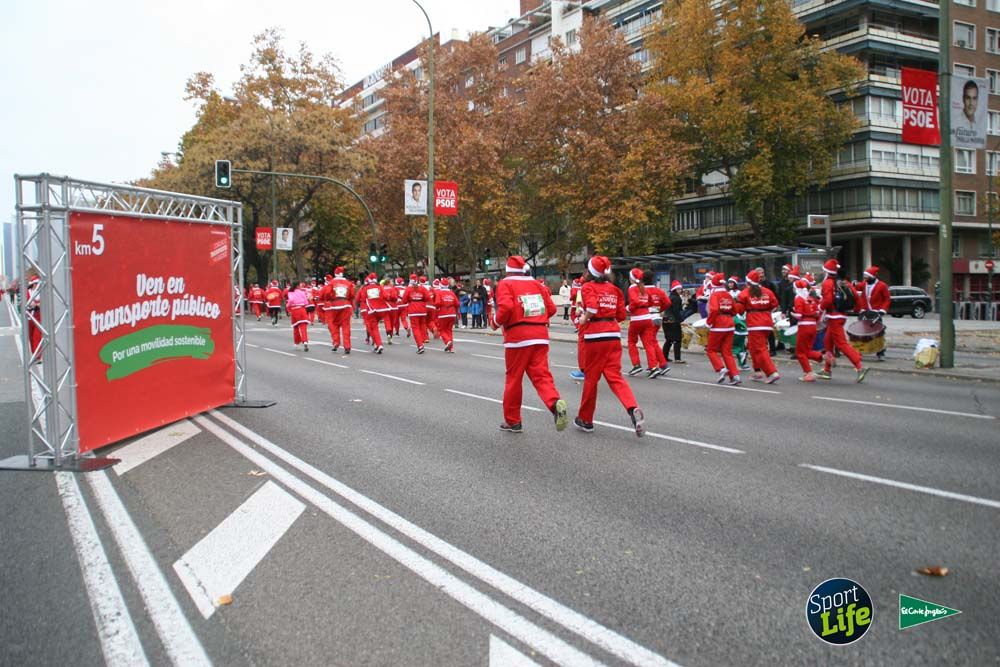 Carrera de Papá Noel, ambiente durante la carrera