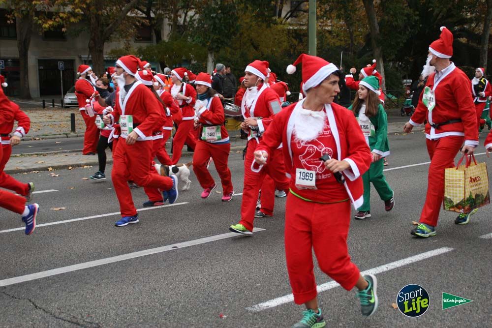 Carrera de Papá Noel, ambiente durante la carrera