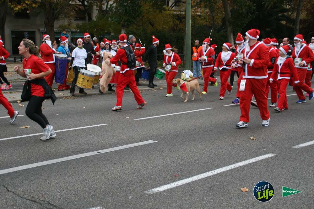 Carrera de Papá Noel, ambiente durante la carrera