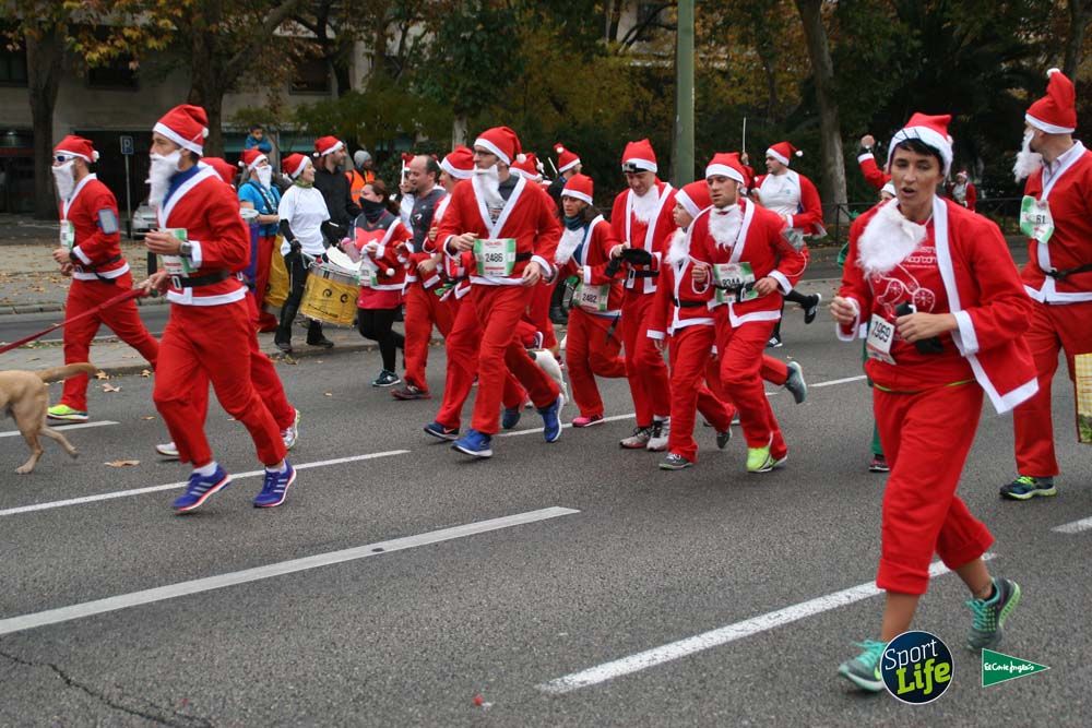 Carrera de Papá Noel, ambiente durante la carrera