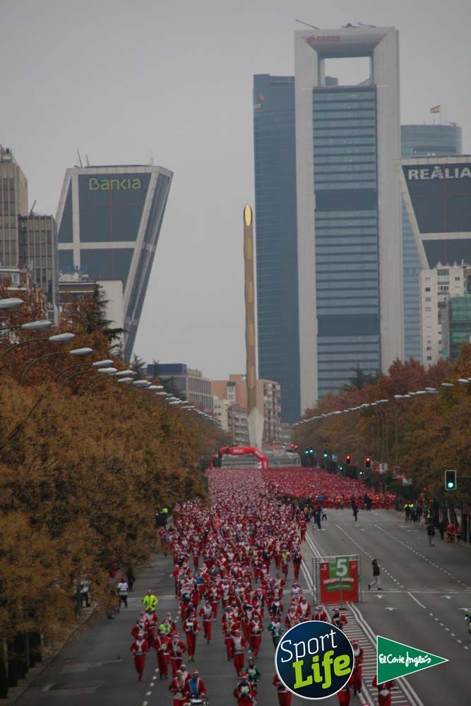 Carrera de Papá Noel, ambiente durante la carrera