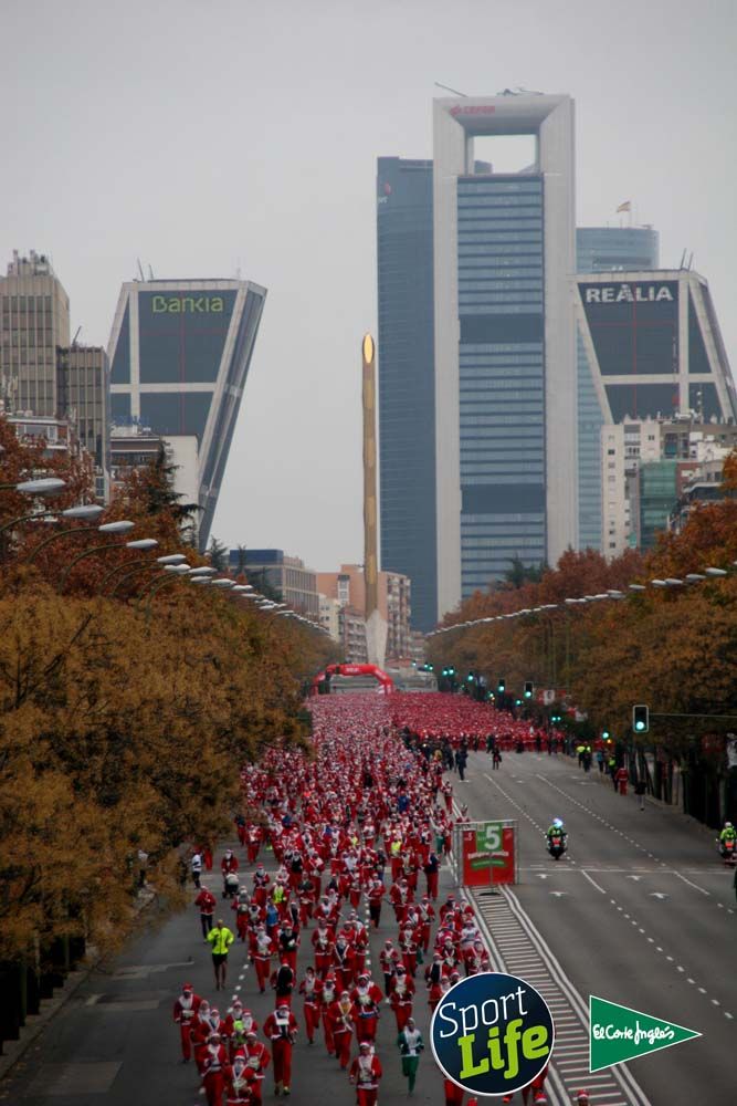 Carrera de Papá Noel, ambiente durante la carrera