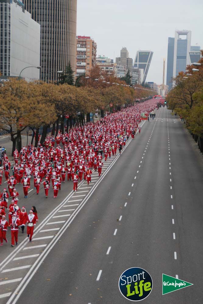 Carrera de Papá Noel, ambiente durante la carrera