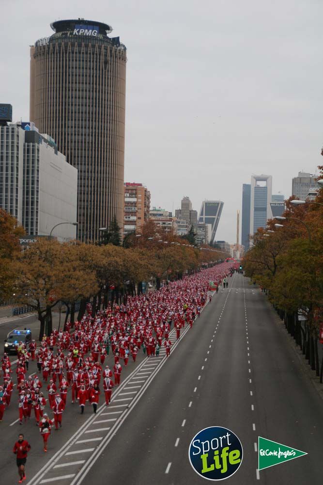 Carrera de Papá Noel, ambiente durante la carrera