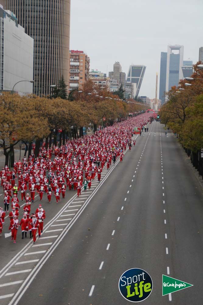 Carrera de Papá Noel, ambiente durante la carrera