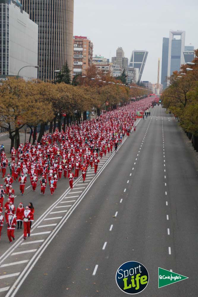 Carrera de Papá Noel, ambiente durante la carrera
