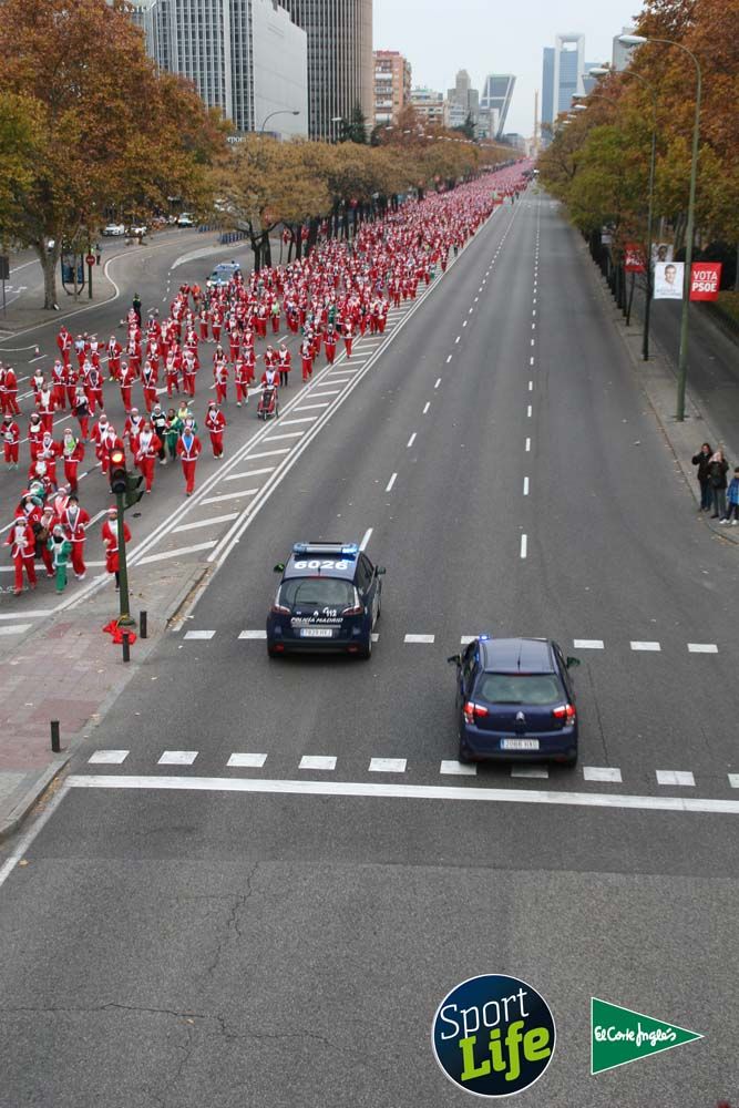 Carrera de Papá Noel, ambiente durante la carrera