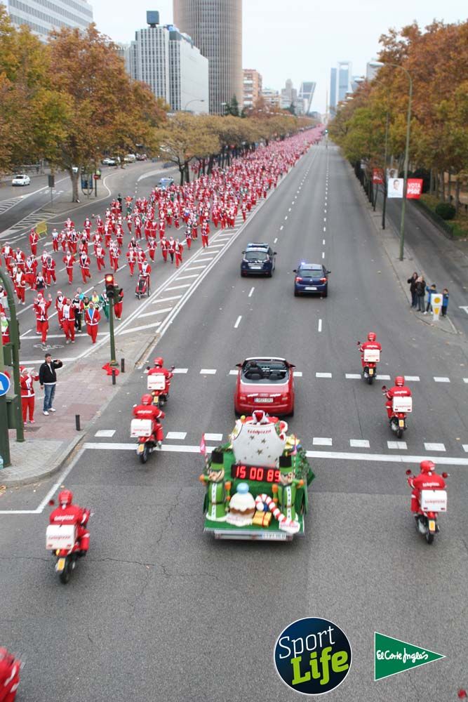Carrera de Papá Noel, ambiente durante la carrera