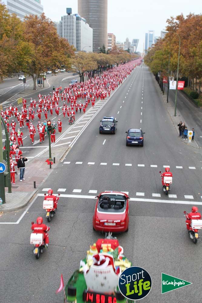 Carrera de Papá Noel, ambiente durante la carrera