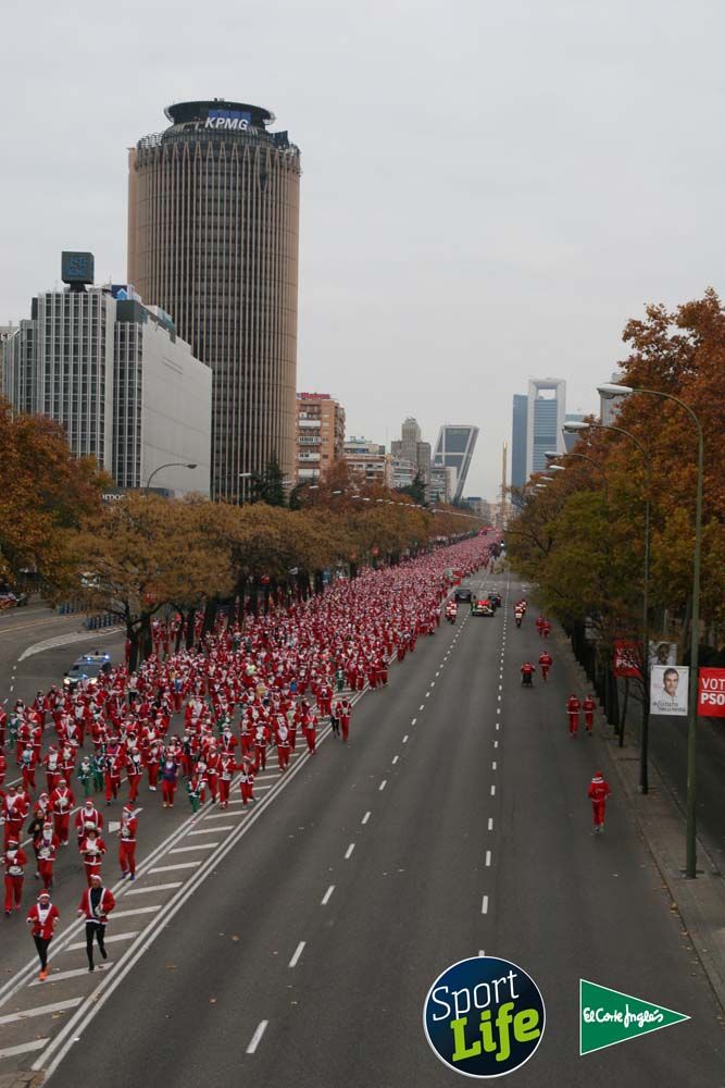 Carrera de Papá Noel, ambiente durante la carrera