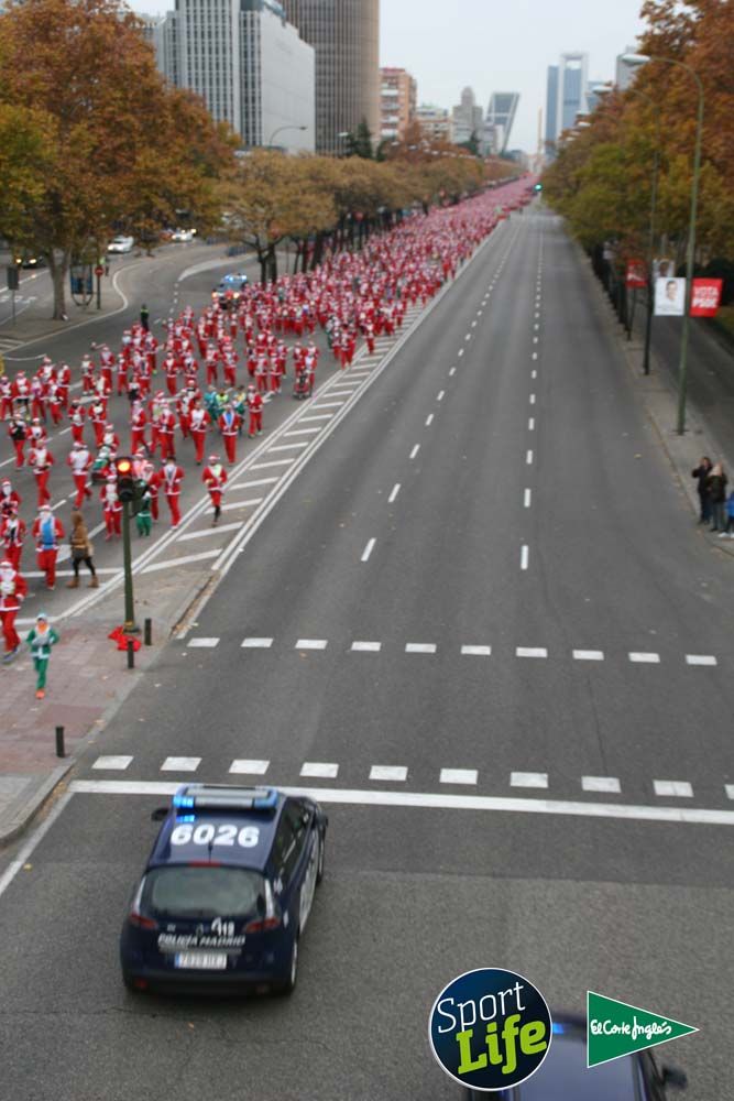 Carrera de Papá Noel, ambiente durante la carrera