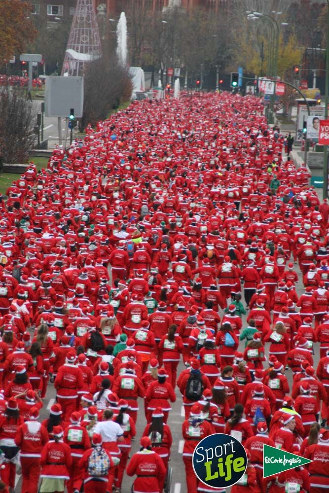 Carrera de Papá Noel, ambiente durante la carrera