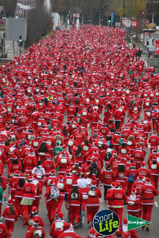 Carrera de Papá Noel, ambiente durante la carrera