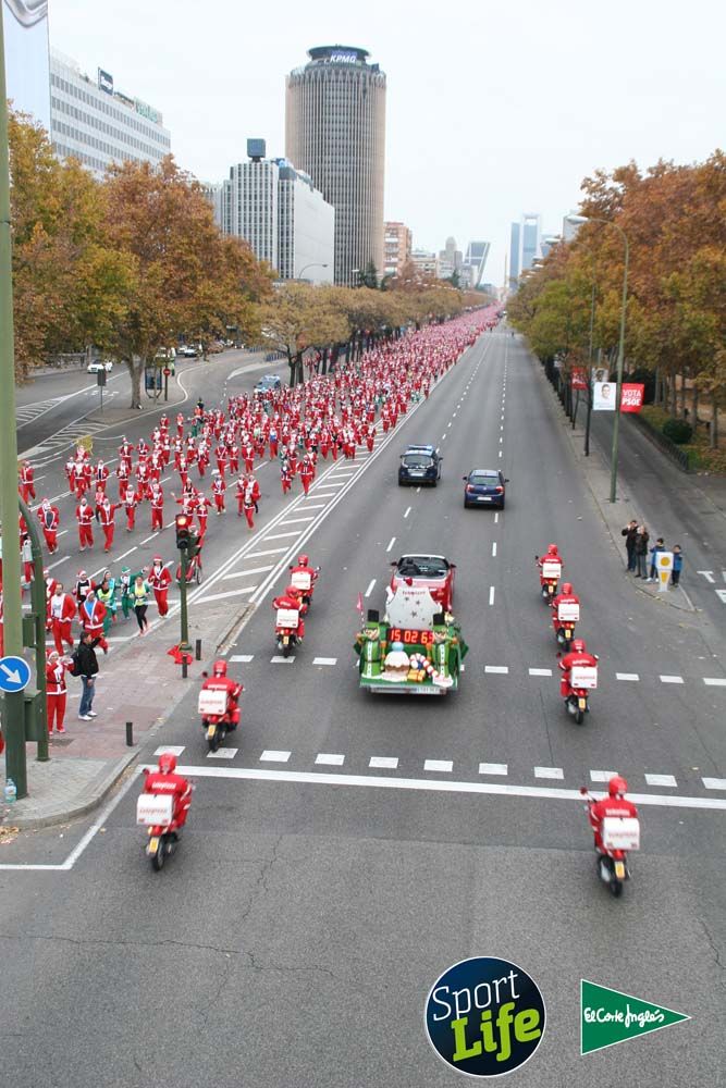 Carrera de Papá Noel, ambiente durante la carrera