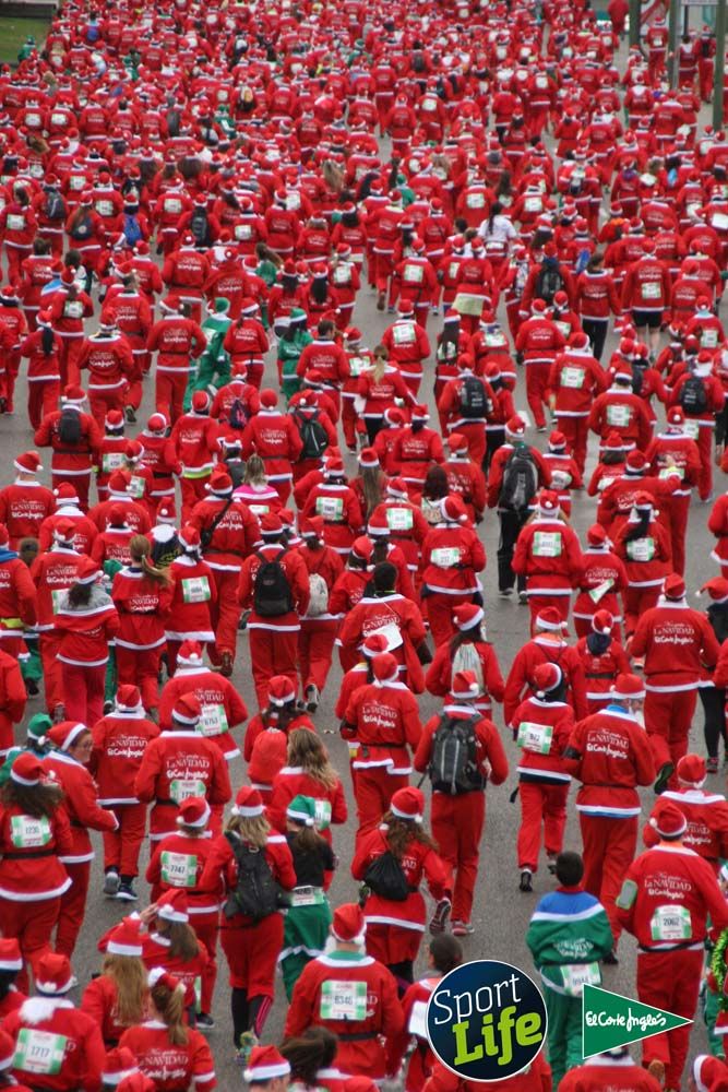 Carrera de Papá Noel, ambiente durante la carrera