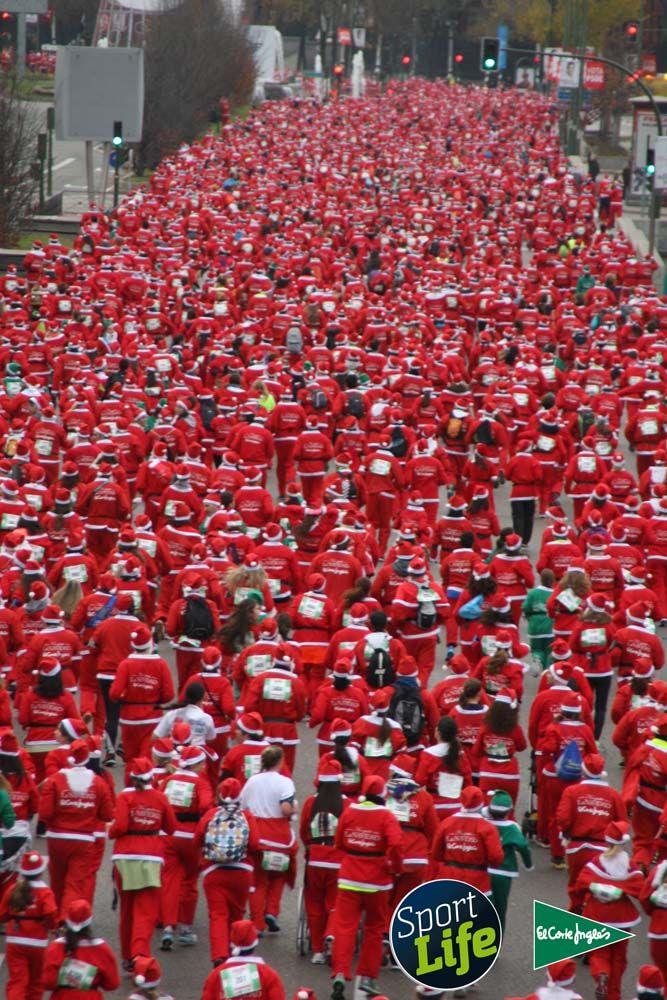 Carrera de Papá Noel, ambiente durante la carrera
