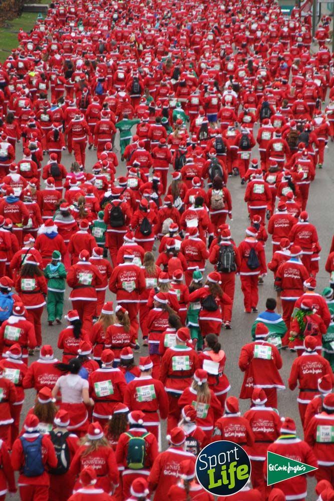 Carrera de Papá Noel, ambiente durante la carrera