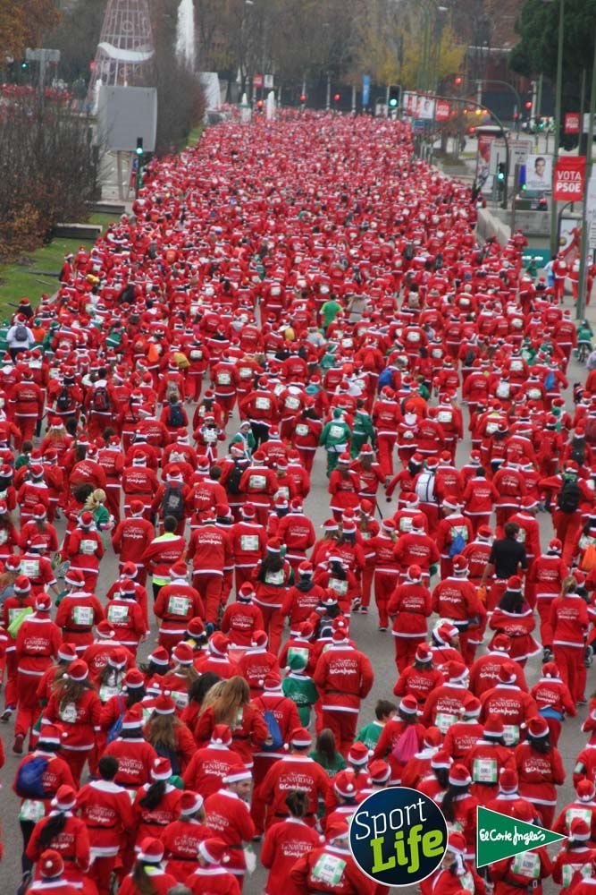 Carrera de Papá Noel, ambiente durante la carrera