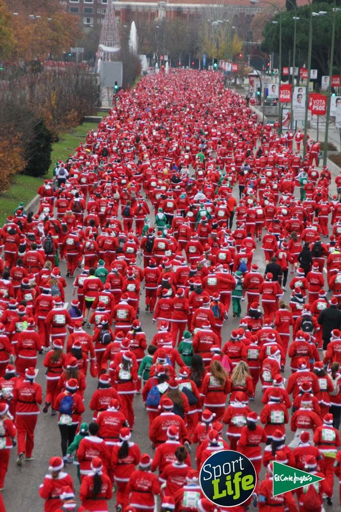 Carrera de Papá Noel, ambiente durante la carrera