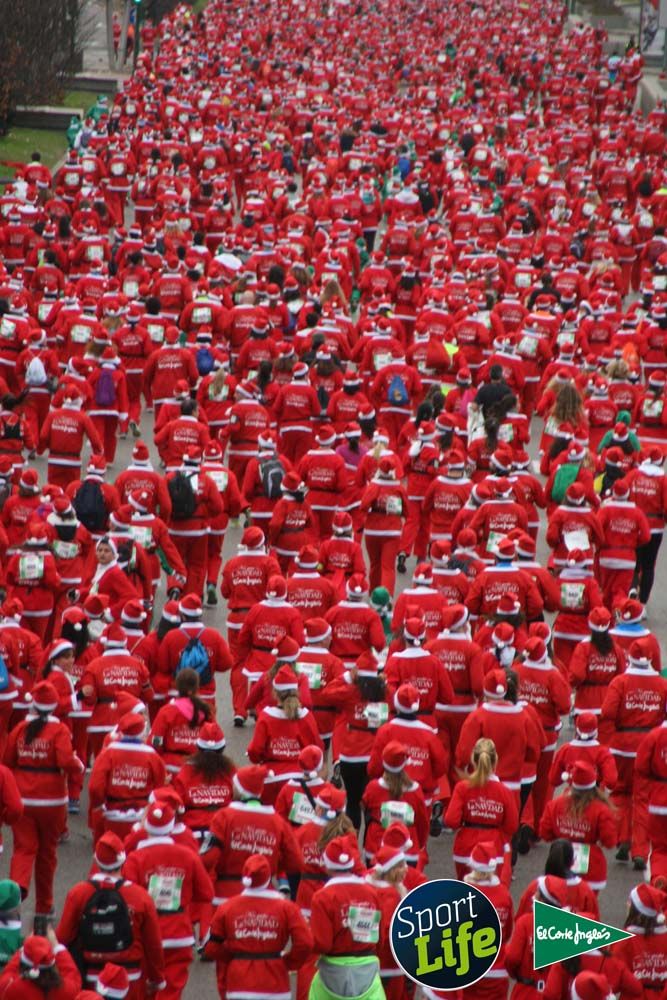 Carrera de Papá Noel, ambiente durante la carrera