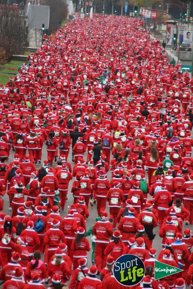 Carrera de Papá Noel, ambiente durante la carrera