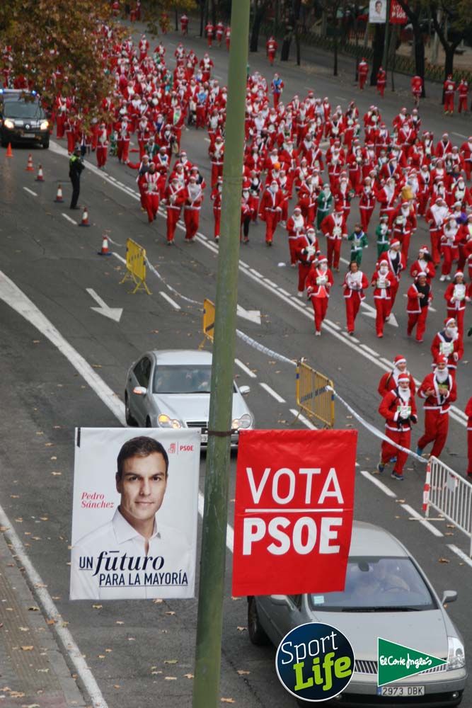 Carrera de Papá Noel, ambiente durante la carrera