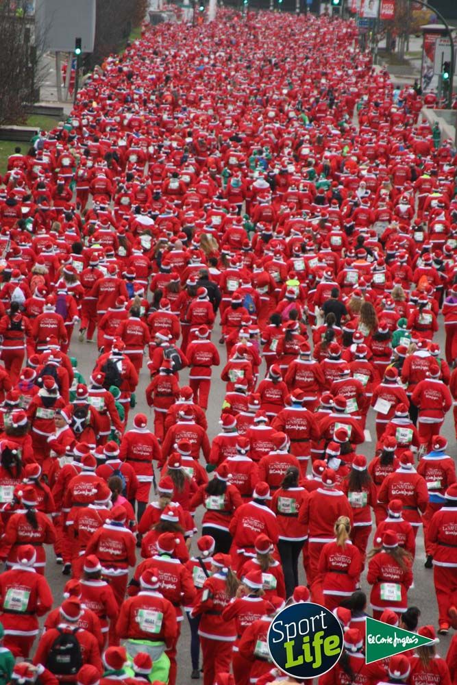 Carrera de Papá Noel, ambiente durante la carrera