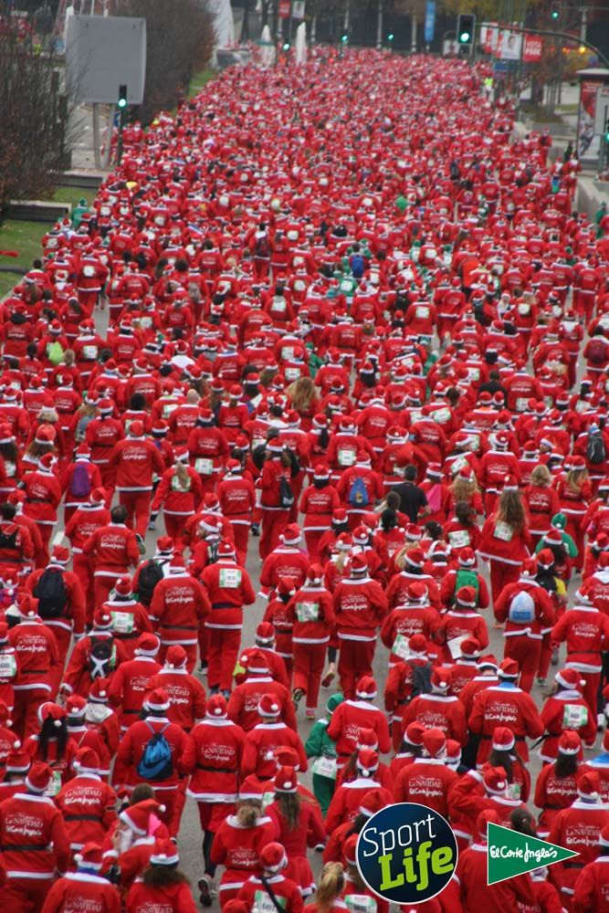 Carrera de Papá Noel, ambiente durante la carrera