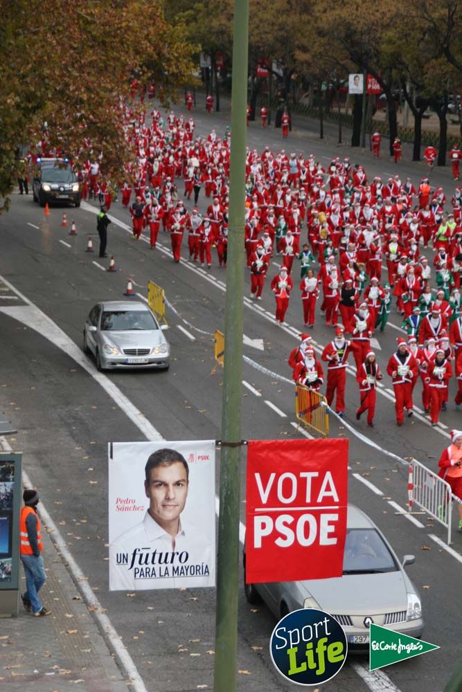 Carrera de Papá Noel, ambiente durante la carrera