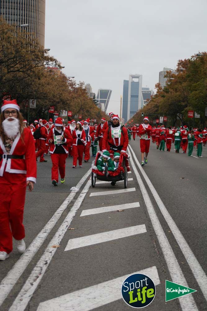 Carrera de Papá Noel, ambiente durante la carrera
