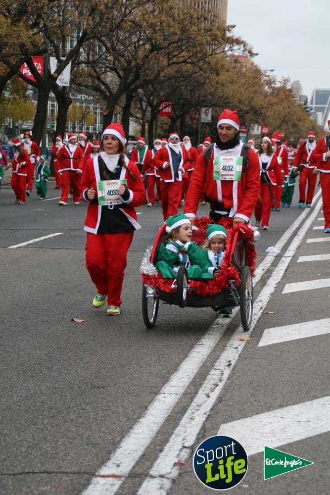 Carrera de Papá Noel, ambiente durante la carrera