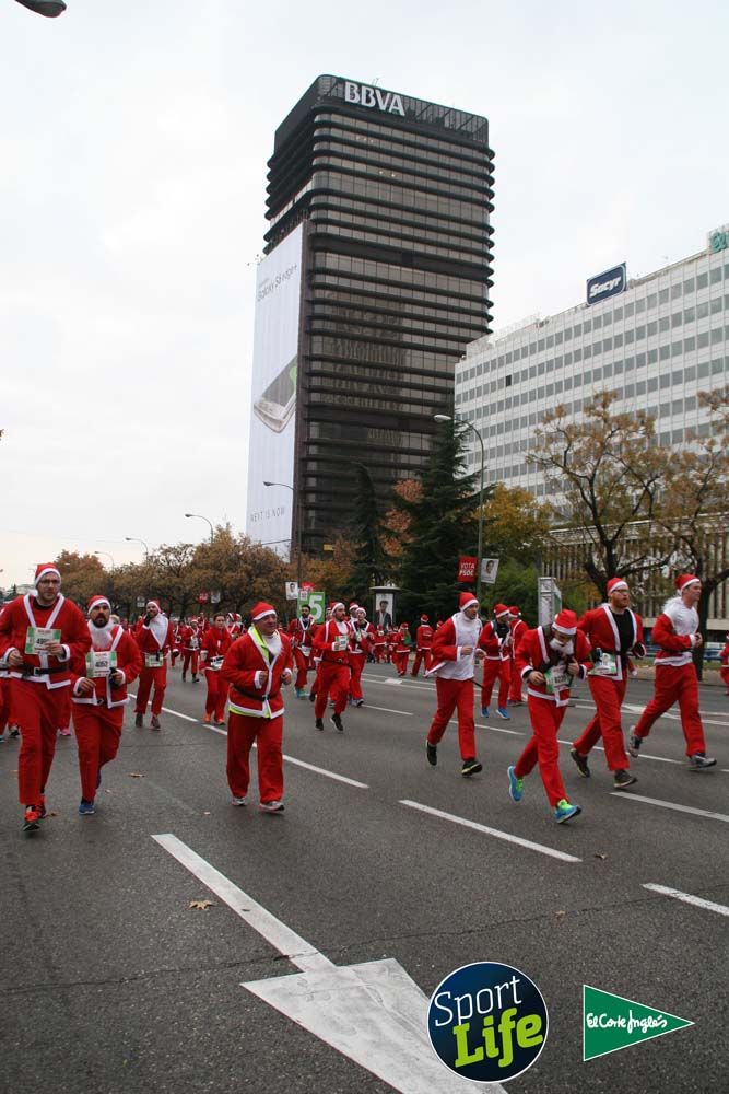 Carrera de Papá Noel, ambiente durante la carrera