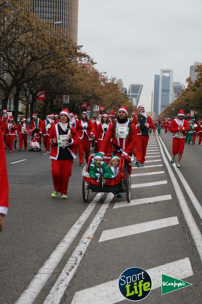 Carrera de Papá Noel, ambiente durante la carrera
