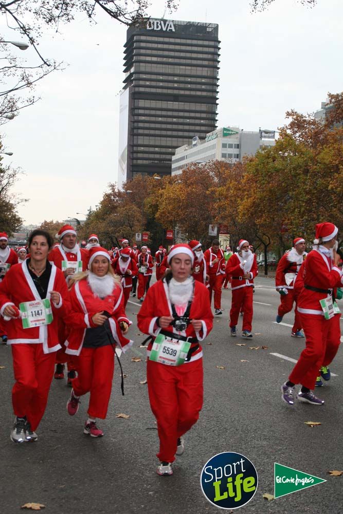 Carrera de Papá Noel, ambiente durante la carrera