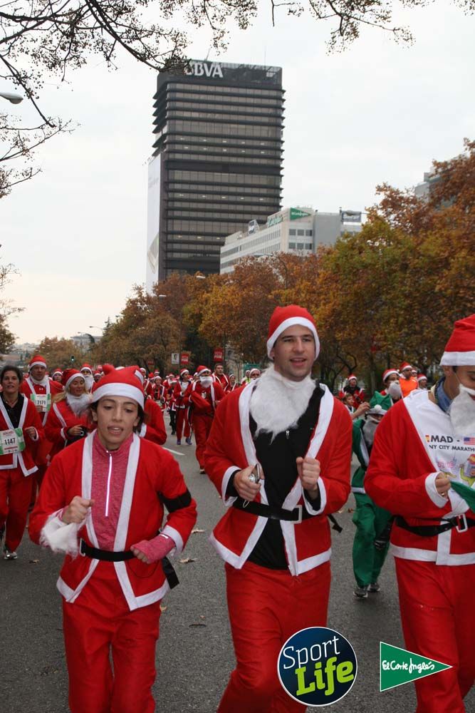 Carrera de Papá Noel, ambiente durante la carrera