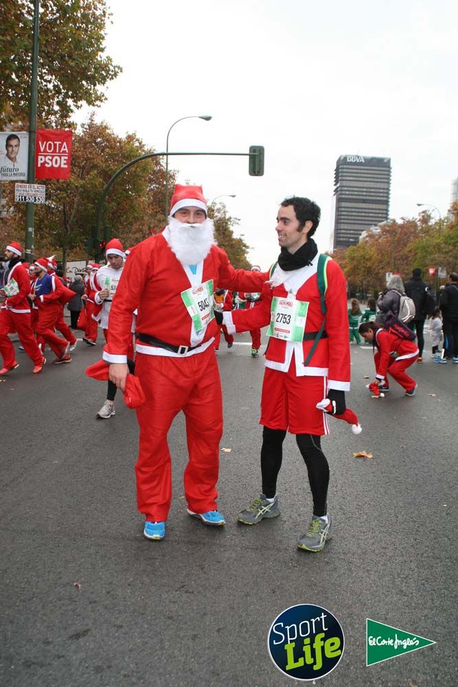 Carrera de Papá Noel, ambiente durante la carrera